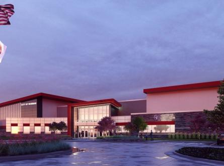 Young Family Athletic Center Exterior Render 2
