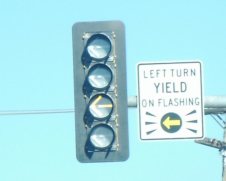 Flashing Yellow Arrow Traffic Signal 
