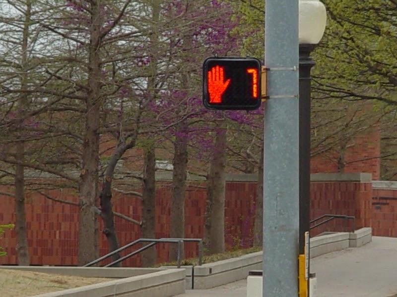 Pedestrian Sign counting down the time it is safe to cross