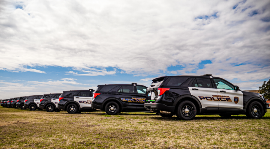 A photo of NPD's new hybrid police patrol vehicles. 
