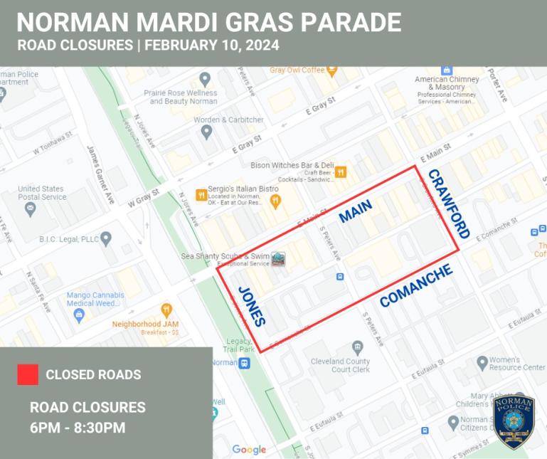 2024 MG PARADE ROUTE MAP