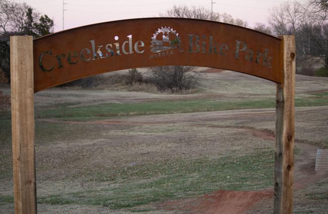 Creekside Bike Park Sign