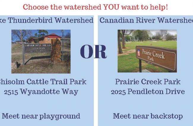 Help remove trash from the Canadian River or Lake Thunderbird watershed