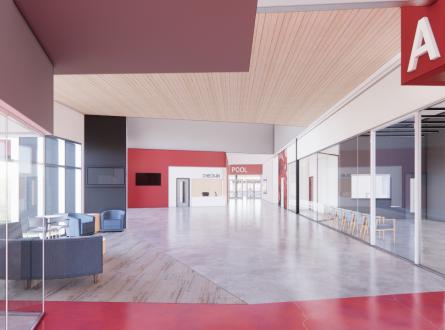 Young Family Athletic Center Interior Render 4