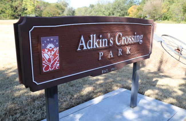 Adkins Crossing Park Sign