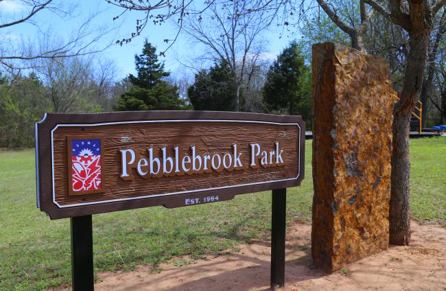 Pebblebrook Park Sign