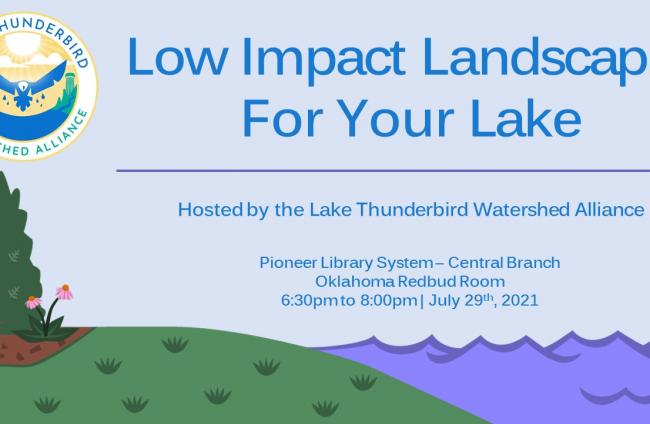 Workshop on Jul 29 at 6:30 Cental Library about Low Impac tLandscapes