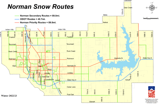 Norman Snow Routes 2022
